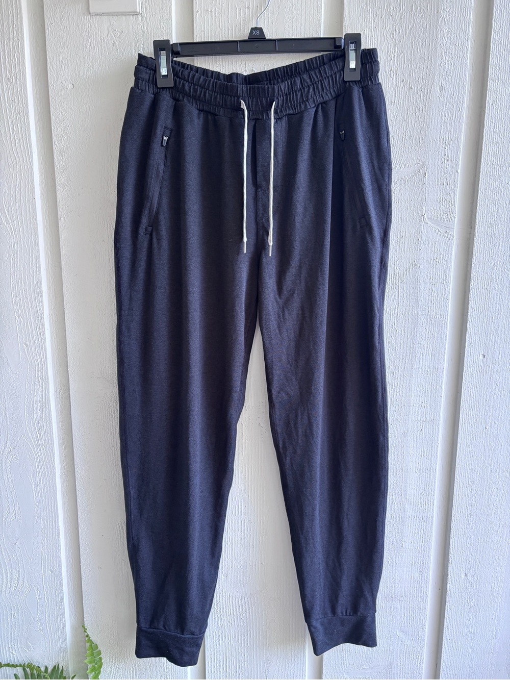 Vuori Black Drawstring Joggers with White Cord